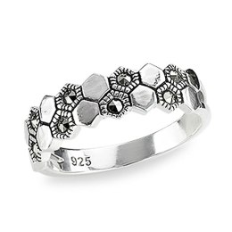 Srebrny pierścionek PDM5528 - Markazyty