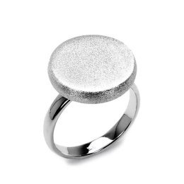 Srebrny pierścionek geometryczny