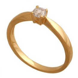 Złoty pierścionek z brylantem Dp150