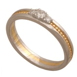 Złoty pierścionek z brylantem Dp160