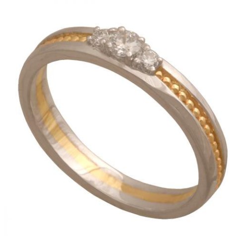 Złoty pierścionek z brylantem Dp160