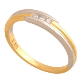 Złoty pierścionek z brylantem Dp140