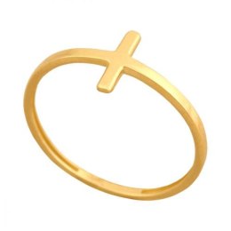 Złoty pierścionek nowoczesny