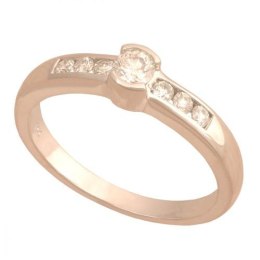 Złoty pierścionek z brylantem Dp056b
