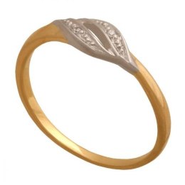 Złoty pierścionek z brylantem Dp157