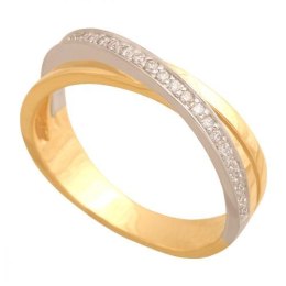 Złoty pierścionek z brylantem Dp127