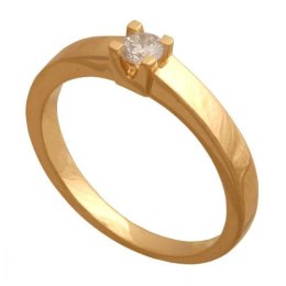 Złoty pierścionek z brylantem Dp151