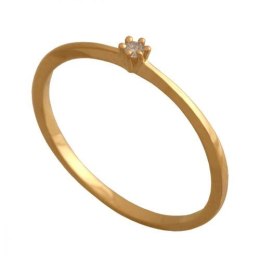 Złoty pierścionek z brylantem Dp171