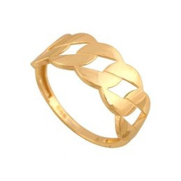 Złoty pierścionek nowoczesny Pi572