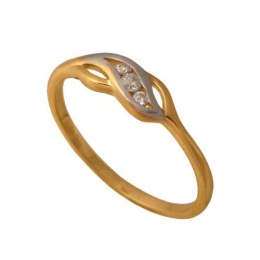 Złoty pierścionek tradycyjny Pi794