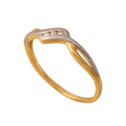 Złoty pierścionek tradycyjny Pi795