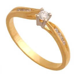 Złoty pierścionek zaręczynowy Pk594