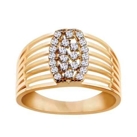 Złoty pierścionek PZC6502 - Cyrkonia