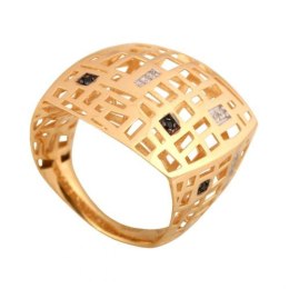 Złoty pierścionek nowoczesny Pi154