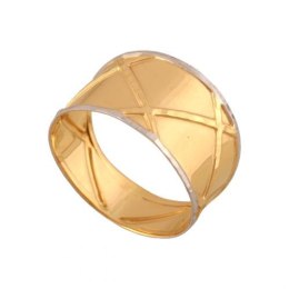 Złoty pierścionek nowoczesny Pi506