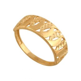 Złoty pierścionek tradycyjny Pi578