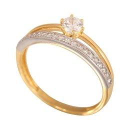 Złoty pierścionek zaręczynowy Pi025