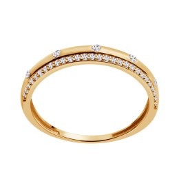Złoty pierścionek PZC6586 - Cyrkonia