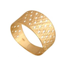 Złoty pierścionek nowoczesny Pi567