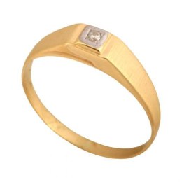 Złoty pierścionek tradycyjny Pi081