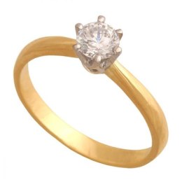 Złoty pierścionek zaręczynowy Pk597m